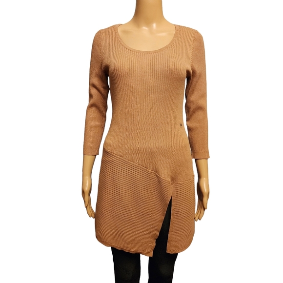 New York & Company Sweaters - New York & Co Knit Tan Tunic Sweater NWOT
